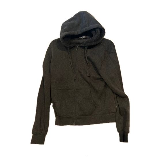 B Free Black Full Zip Hoodie Womans L - Picture 1 of 3